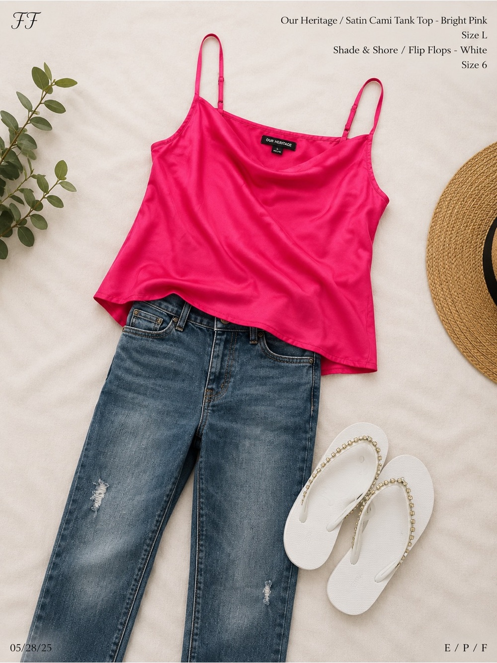 Heritage Hot Pink Satin Cami